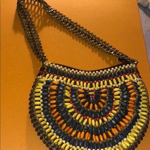 Vintage Multi Colored Beaded Handbag